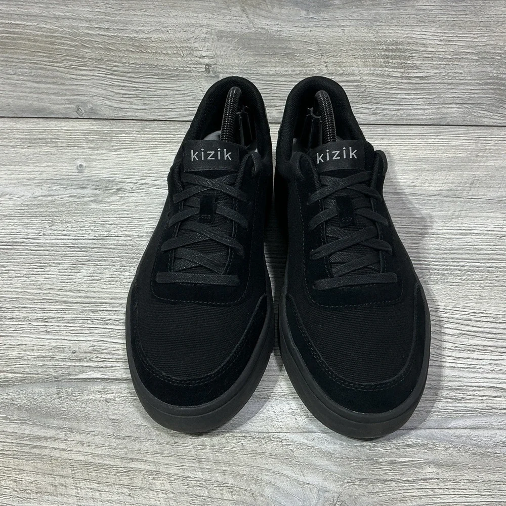Kizik Prague Black Canvas Suede Hands-Free Sneakers Mens 8.5 Womens 10 US